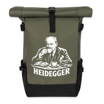 Heidegger Brew Tee - Roll Top Backpack - olive/black - Front