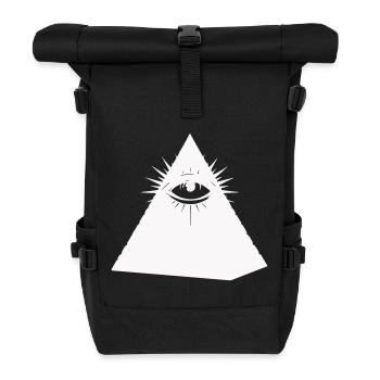 Pyramidenauge Symbol Illuminati - Rolltop Rucksack - Schwarz - Vorne