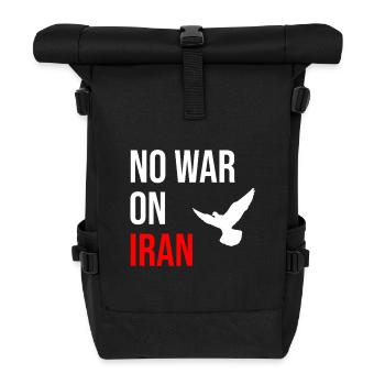 Pas de guerre contre l’Iran - Sac à dos roll top - noir - Devant