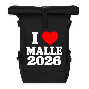 I love Malle 2026 - Rolltop Rucksack - Schwarz - Vorne