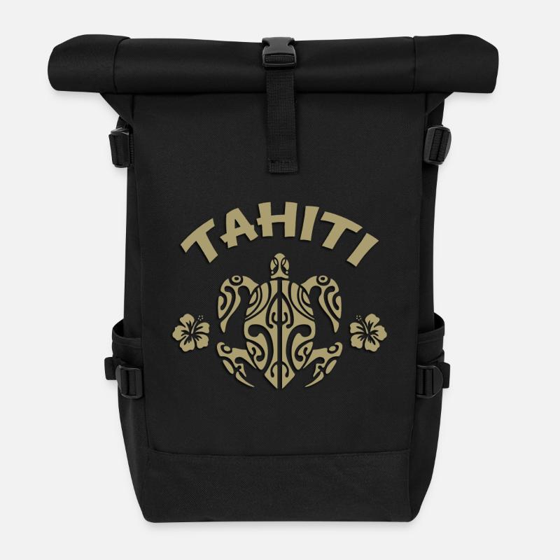 tahiti - Sac à dos roll top - noir