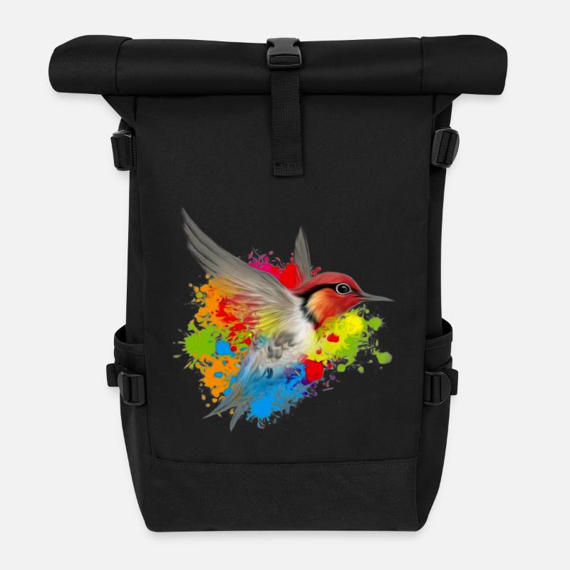 Colibri Freund logo - Rolltop Rucksack - Schwarz