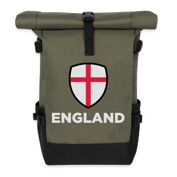 National Flag Of England - Roll Top Backpack - olive/black - Front
