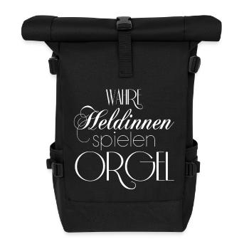 ORGEL WAHRE HELDINNEN SPIELEN ORGEL MÄDCHEN FRAUEN - Rolltop Rucksack - Schwarz - Vorne