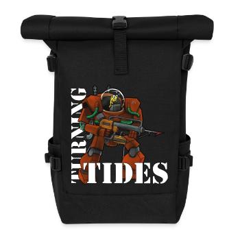 Turning Tides - Roll Top Backpack - black - Front