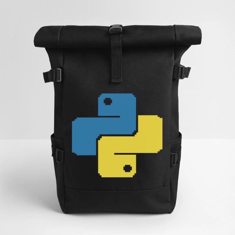 Python Pixelart Rolltop Rucksack