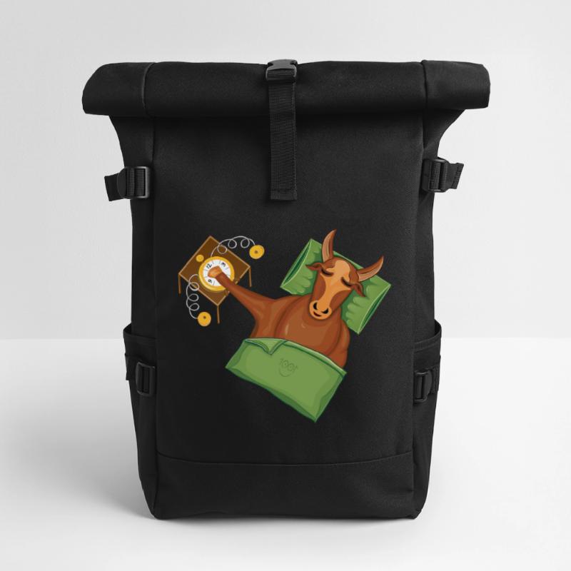 Taurus | Add Text | Examples in the description! Roll Top Backpack