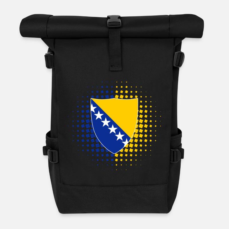 Bosnie - Sac à dos roll top - noir