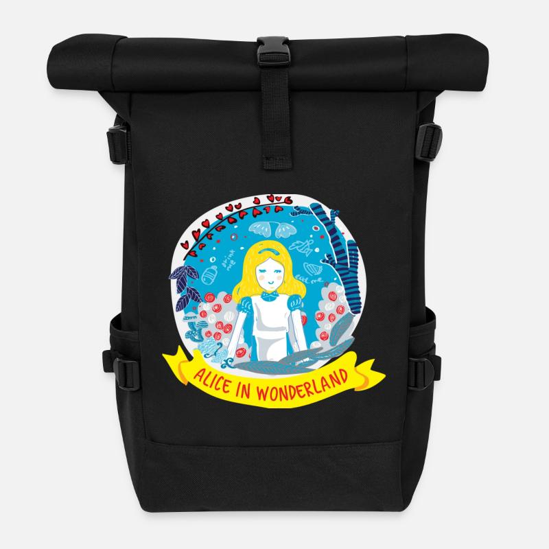 ALICE AU PAYS DES MERVEILLES - Sac à dos roll top - noir
