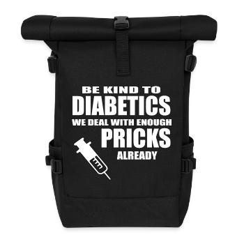 les diabétiques - Sac à dos roll top - noir - Devant