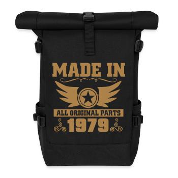 1979 anniversaire de naissance vintage 6 - Sac à dos roll top - noir - Devant