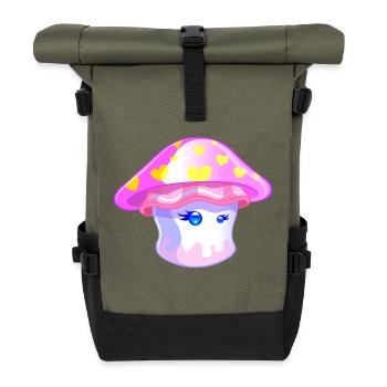 Champignon Fille - Sac à dos roll top - olive/noir - Devant