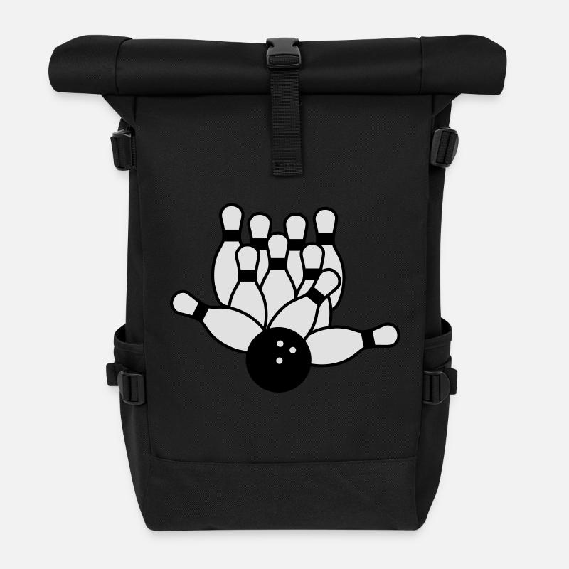 quilles - Sac à dos roll top - noir