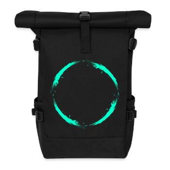Kreis Türkis Design Neu Variante Vektor Rund - Sac à dos roll top - noir - Devant
