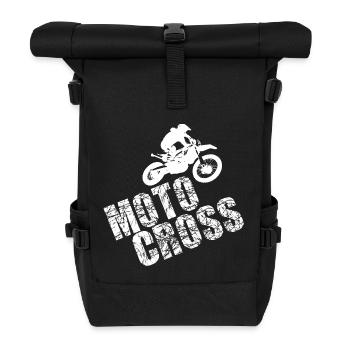 Motocross - Rolltop Rucksack - Schwarz - Vorne