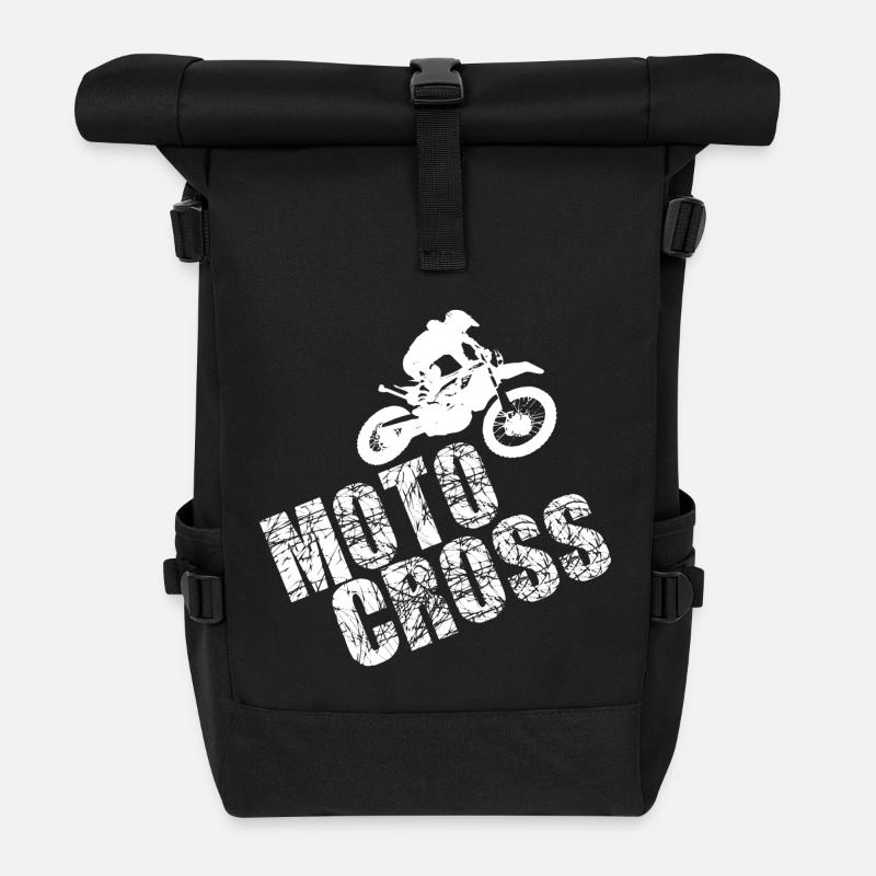 Motocross - Rolltop Rucksack - Schwarz