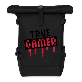 True Gamer Stamp - Sac à dos roll top - noir - Devant