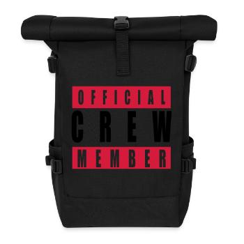 Cool Official Crew Member Team Logo - Roll Top Backpack - black - Front