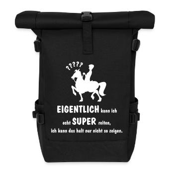 reiten - Rolltop Rucksack - Schwarz - Vorne