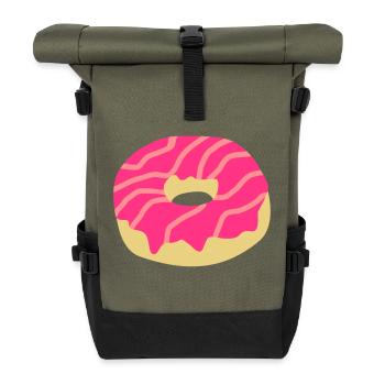 Donut - Roll Top Backpack - olive/black - Front
