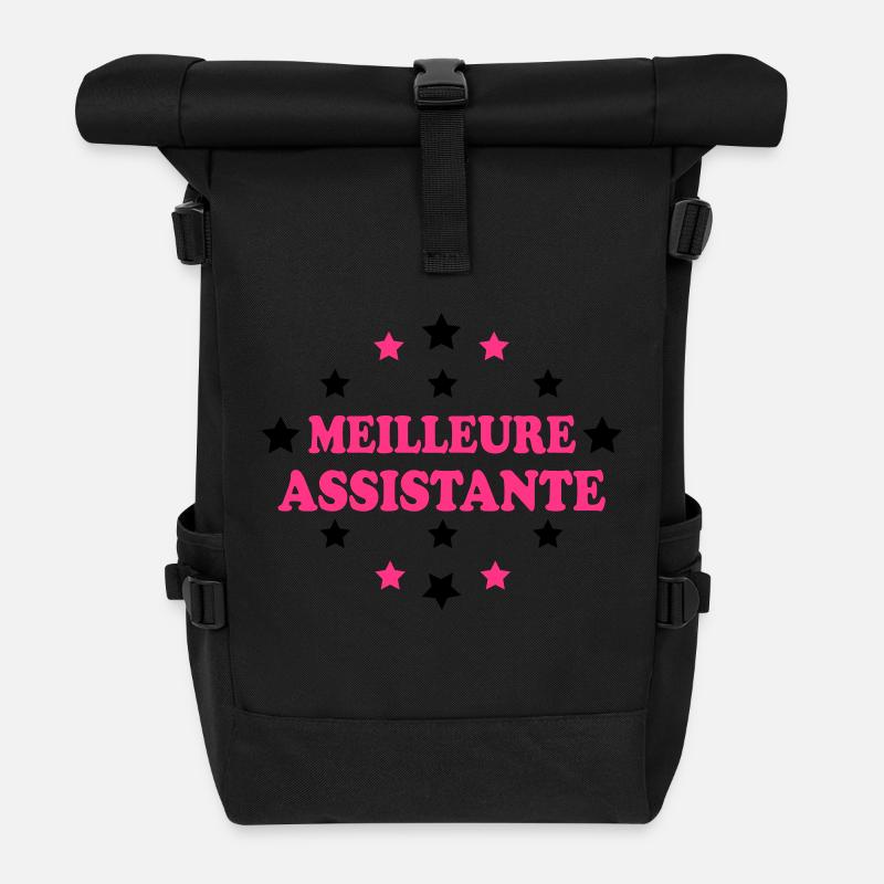 Meilleure assistante - Sac à dos roll top - noir