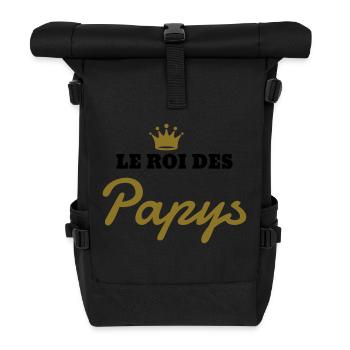 Papy / Grand Père / Famille / Papi / Drôle / Pépé - Roll Top Backpack - black - Front