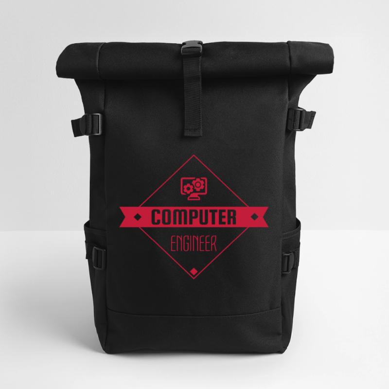 Computer Engineer Informatiker Informaticien Roll Top Backpack
