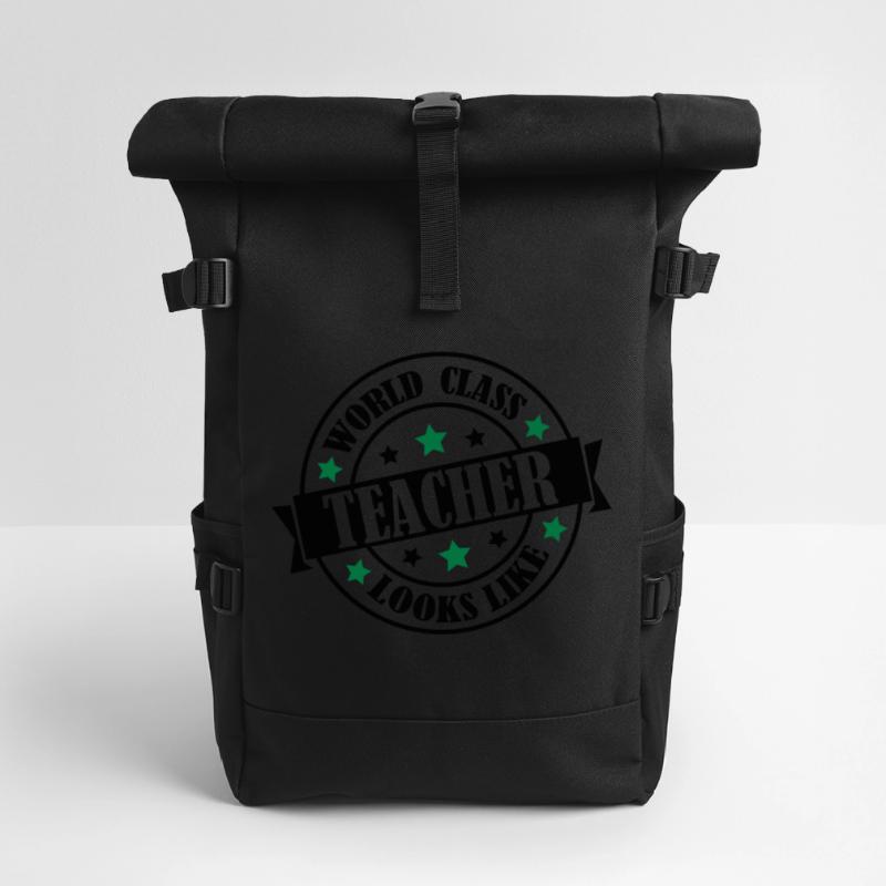 world_class_teacher_2 Roll Top Backpack