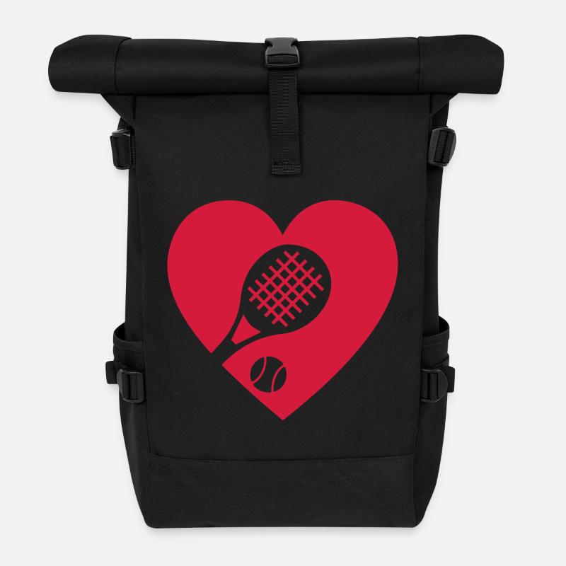 Tennis - Rolltop Rucksack - Schwarz