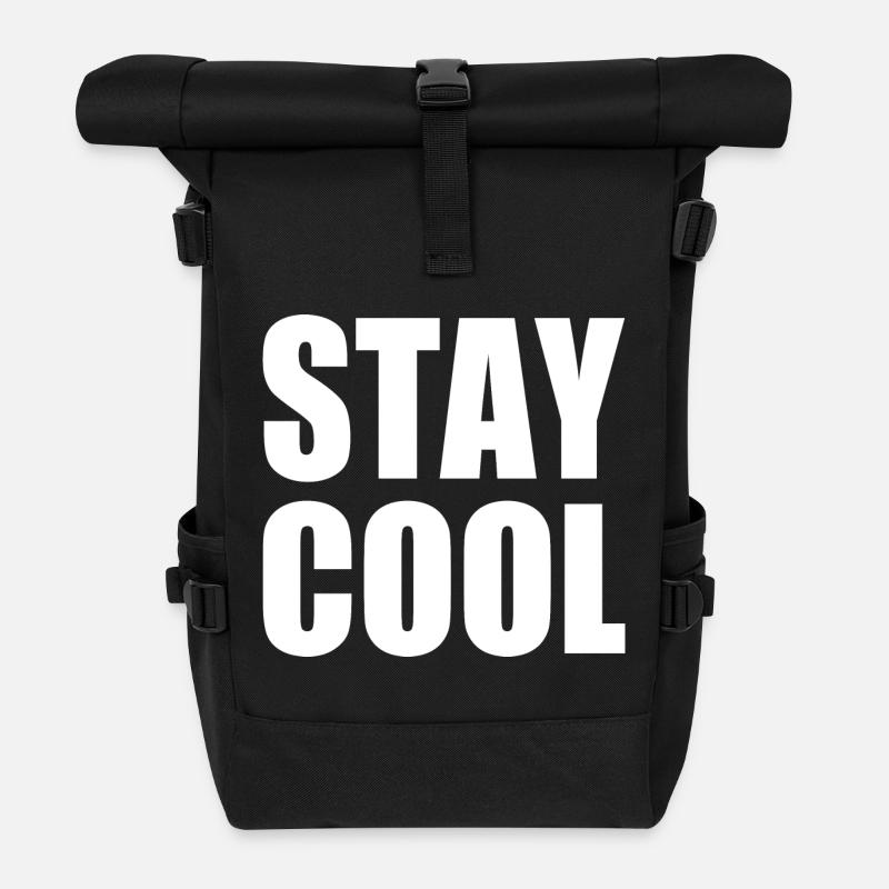 Stay cool - Rolltop Rucksack - Schwarz
