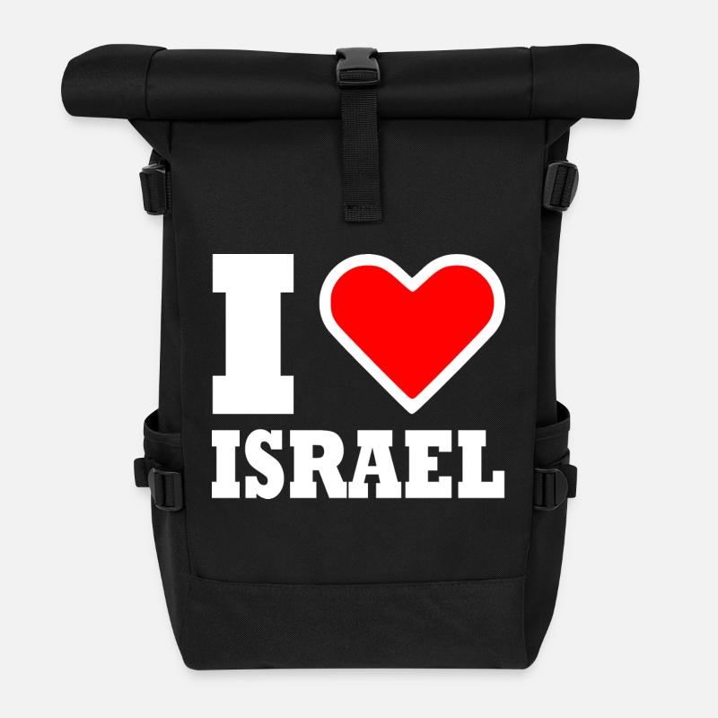 Israel - Roll Top Backpack - black