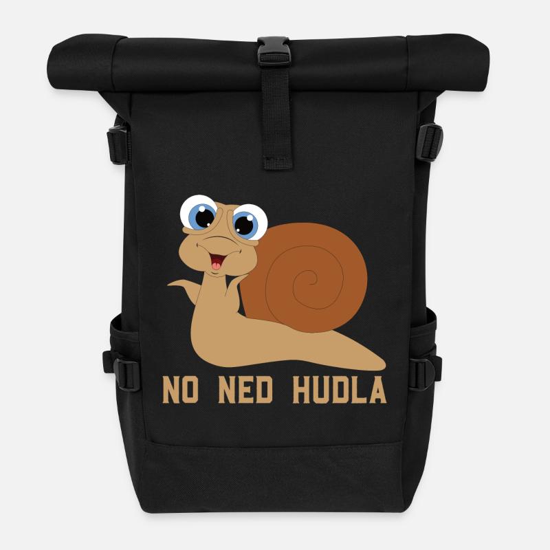 No ned Hudla Schwäbisch Schwaben Schnecke - Rolltop Rucksack - Schwarz