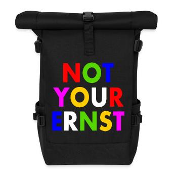 Not your ernst - Rolltop Rucksack - Schwarz - Vorne
