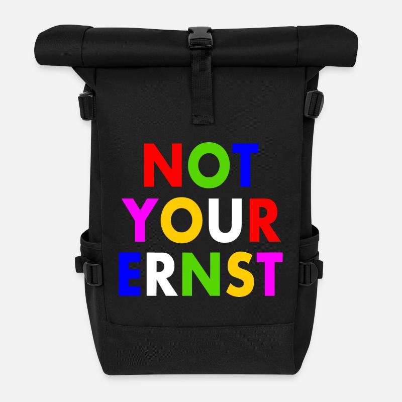 Not your ernst - Rolltop Rucksack - Schwarz