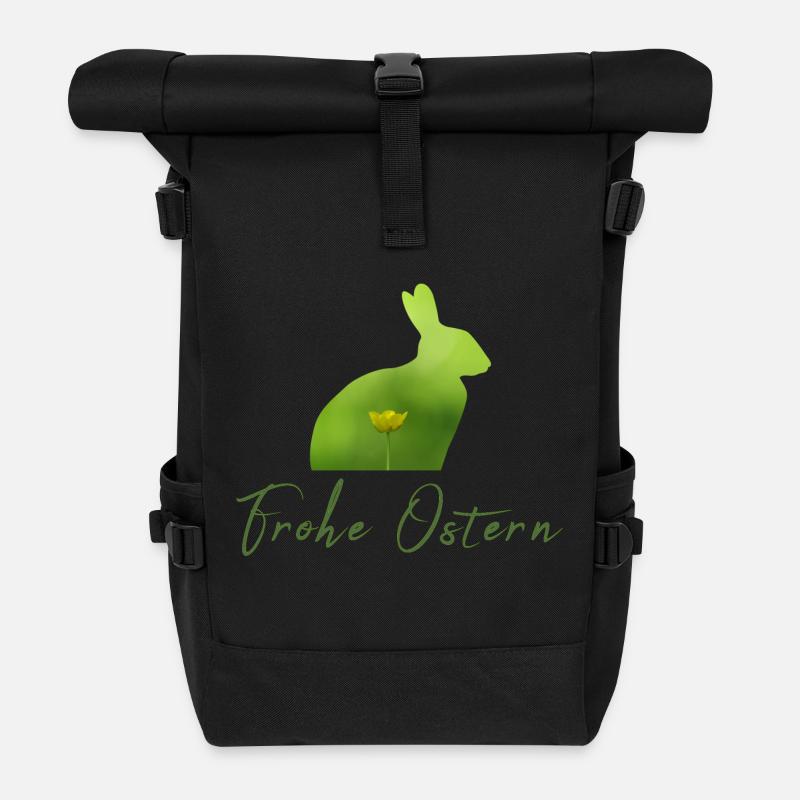 Frohe Ostern Ostern - Rolltop Rucksack - Schwarz