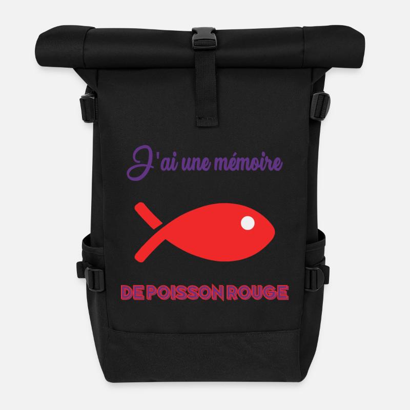 HUMOR. FISCH. APRILSCHERZ - Rolltop Rucksack - Schwarz