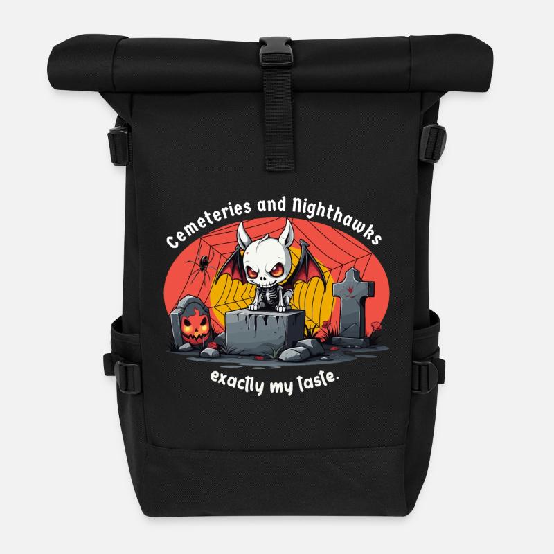 Friedhöfe und Nachtschwärmer - Rolltop Rucksack - Schwarz