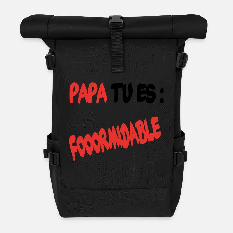 Dad, you're great - Roll Top Backpack - black
