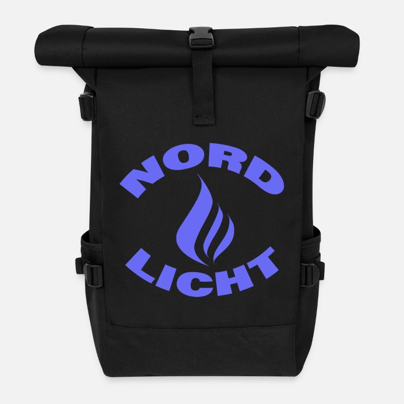NORDLICHT - Rolltop Rucksack - Schwarz
