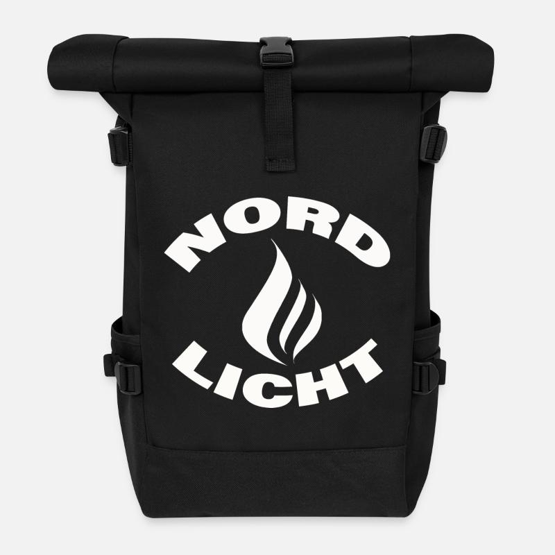 NORDLICHT - Rolltop Rucksack - Schwarz