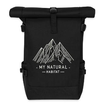 My natural habitat - Mountain - Rolltop Rucksack - Schwarz - Vorne