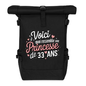 33 Year Old Princess - Roll Top Backpack - black - Front