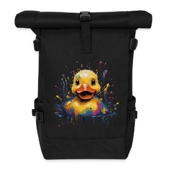 Canard en plastique - Sac à dos roll top - noir - Devant