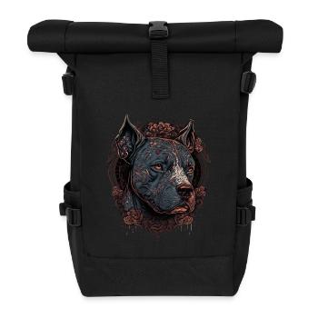 American Staffordshire Terrier - Rolltop Rucksack - Schwarz - Vorne