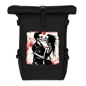 Ewige Rock'n Roll Liebe - Rolltop Rucksack - Schwarz - Vorne
