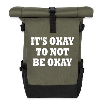 it's okay to not be okay - Sac à dos roll top - olive/noir - Devant