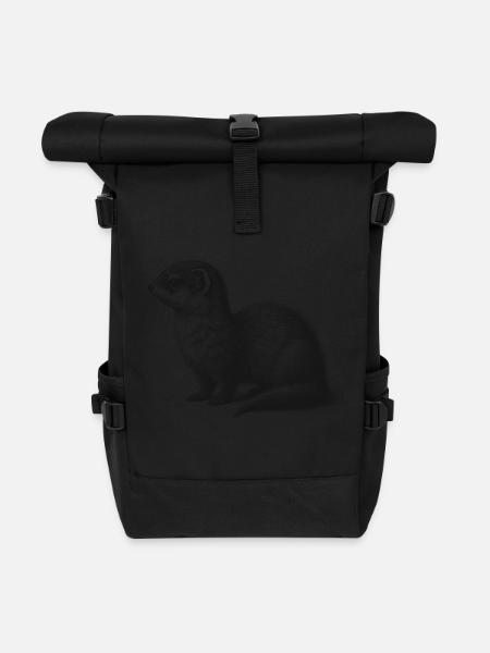 Hermelin - Rolltop Rucksack - Schwarz
