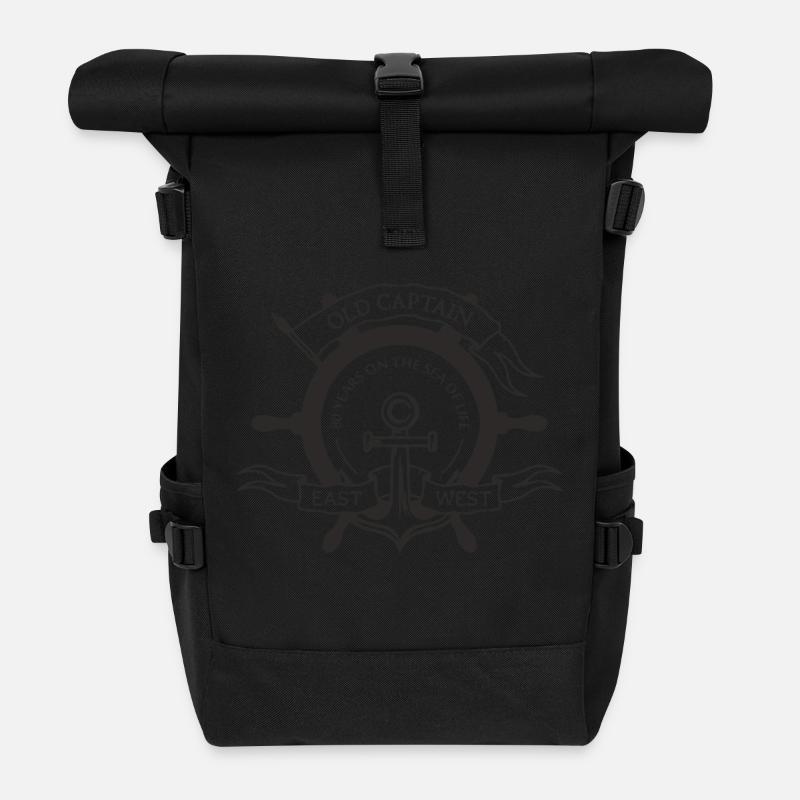 80 Jahre - Rolltop Rucksack - Schwarz