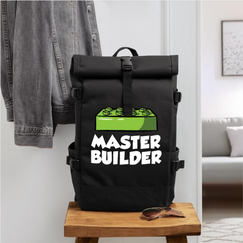 Brick Builder Brick Building Master Builder Roll Top Backpack