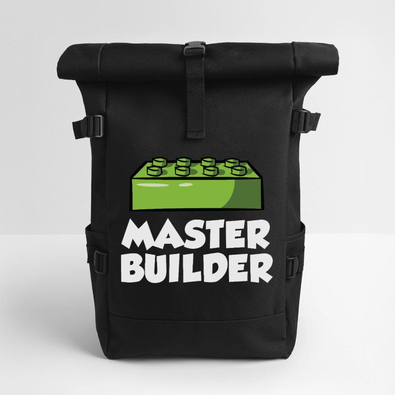 Brick Builder Brick Building Master Builder Roll Top Backpack